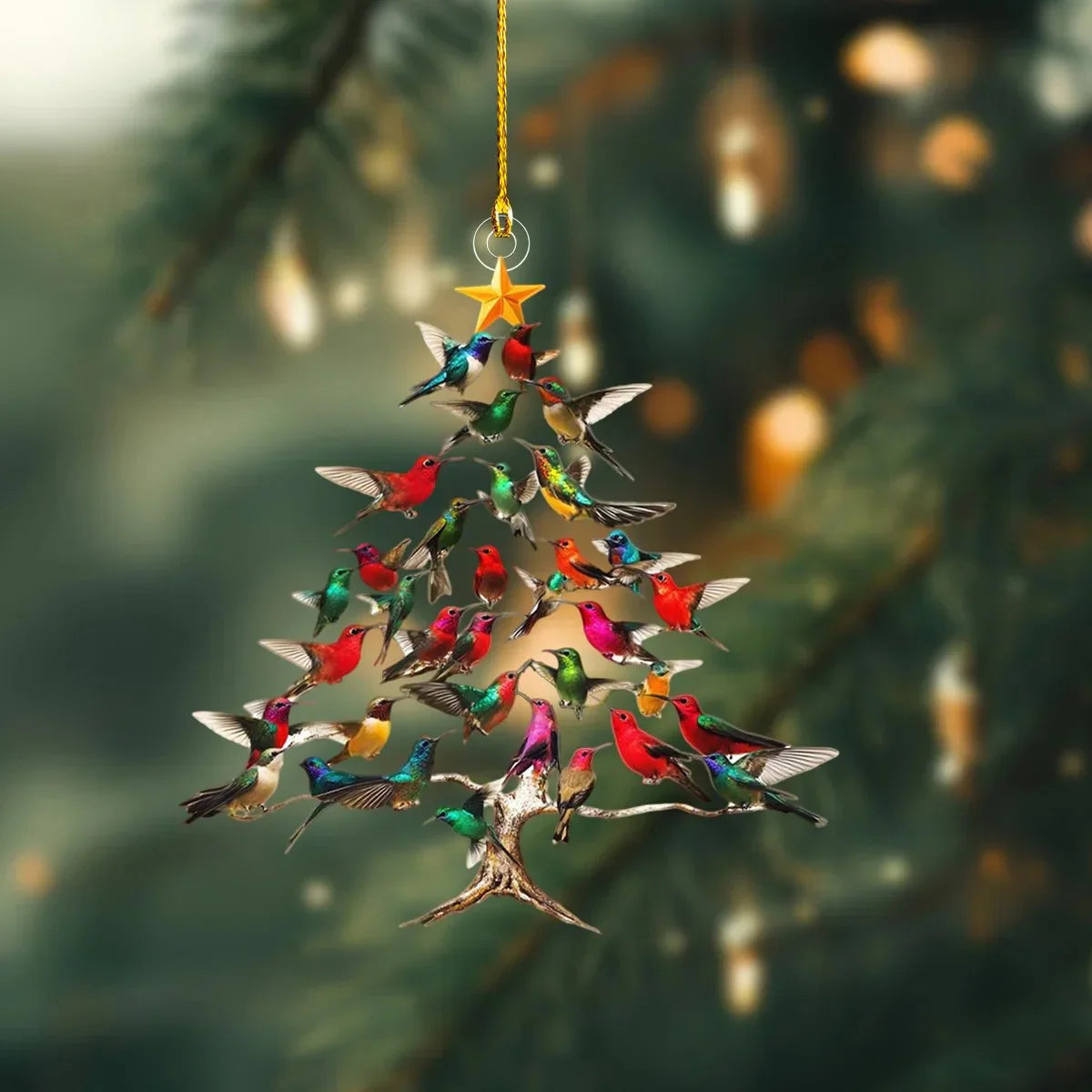 🎄Νέο το 2025 - 49% έκπτωση - 🐦Χριστουγεννιάτικη διακόσμηση με θέμα το κολίβριο💠✨