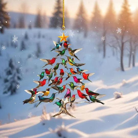 🎄Νέο το 2025 - 49% έκπτωση - 🐦Χριστουγεννιάτικη διακόσμηση με θέμα το κολίβριο💠✨